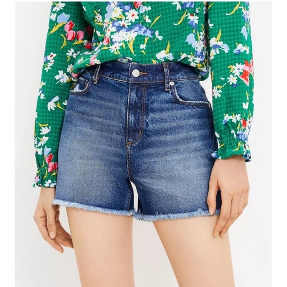 Loft Frayed Denim Shorts